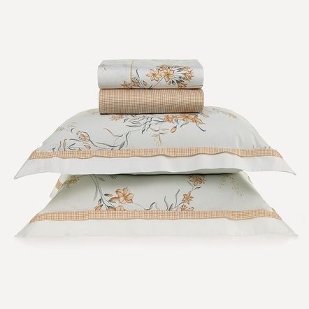 Jogo de Cama King 300 Fios 100% Algodão Dalila