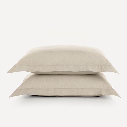 Fronha 2 Peças 100% Algodão Tesso Bege