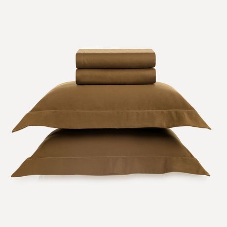 Jogo de Cama Casal 300 Fios 100% Algodão Dallas Bronze