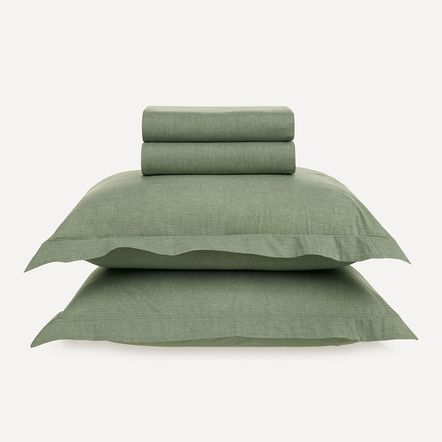 Jogo de Cama Casal 100% Algodão Tesso Verde