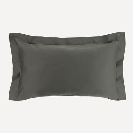 Fronha King 2 Peças 300 Fios 100% Algodão Bossa Cinza Nanquim