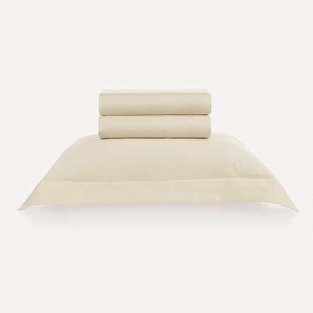 Jogo de Cama Solteiro 300 Fios 100% Algodão Bossa Pérola