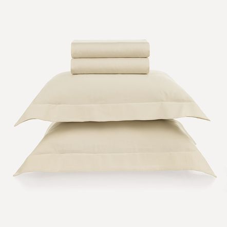 Jogo de Cama King 300 Fios 100% Algodão Bossa Pérola