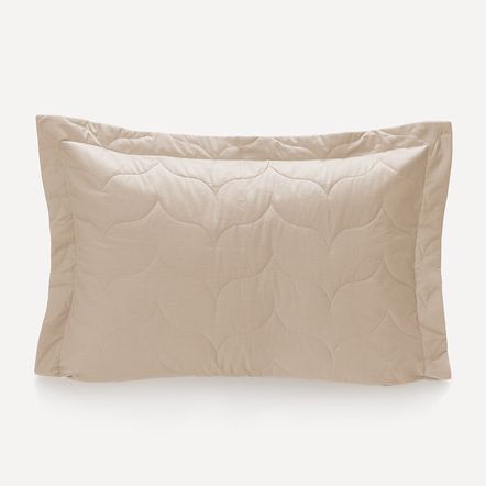 Porta Travesseiro Avulso 200 Fios 100% Algodão Tom Bege Rosê