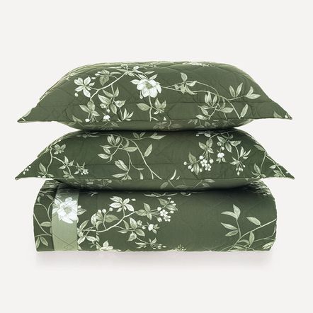 Colcha King com 2 Porta-travesseiros 100% Algodão Marcella