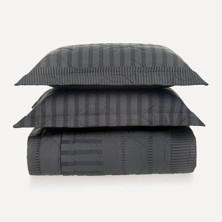 Colcha Casal com 2 Porta-travesseiros 100% Algodão Tales