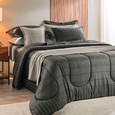 Colcha Casal com 2 Porta-travesseiros 100% Algodão Tales