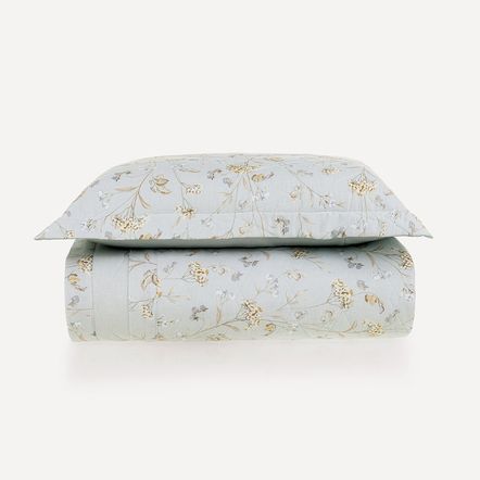 Colcha Solteiro com 2 Porta-travesseiros 100% Algodão Giana