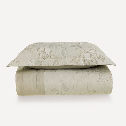 Colcha Solteiro com 2 Porta-travesseiros 100% Algodão Sophia