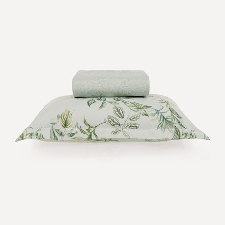 Lençol Solteiro com Elástico e Fronha 200 Fios 100% Algodão Cedro