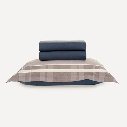 Jogo de Cama Solteiro 200 Fios 100% Algodão Vitor