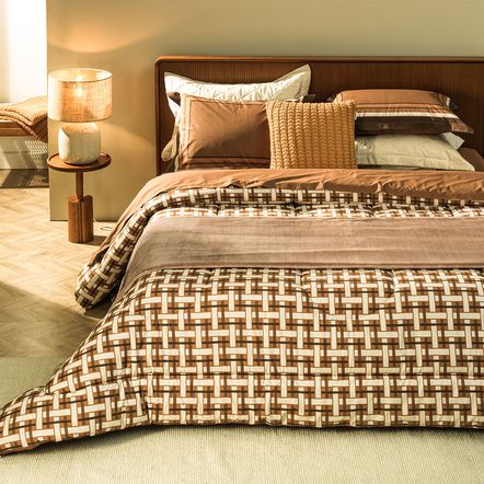 Colcha Casal com 2 Porta-travesseiros 200 Fios 100% Algodão Duarte