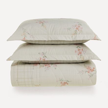 Colcha King com 2 Porta-travesseiros 200 Fios 100% Algodão Tarsila