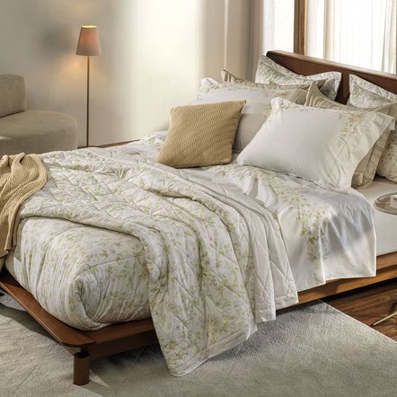 Edredom Solteiro 200 Fios 100% Algodão Eva