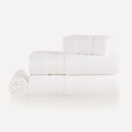 Jogo de Banho 100% Algodão Nuvia Branco