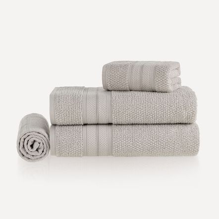 Jogo de Banho 100% Algodão Nuvia Platina