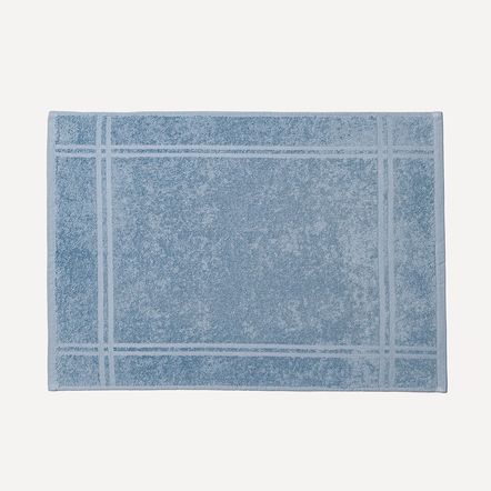 Toalha de Piso 100% Algodão Metrópole Azul Sereno