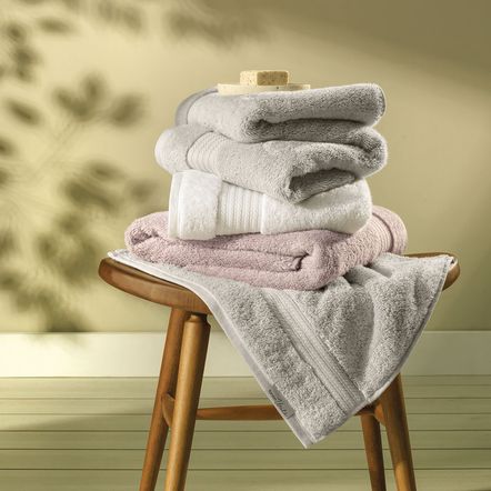 Toalha de Lavabo/Visita Fio Penteado 100% Algodão Magna Platina