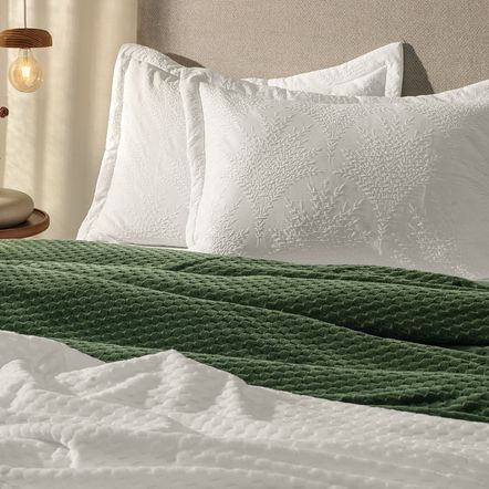 Manta de Microfibra Casal Oliver Cinza