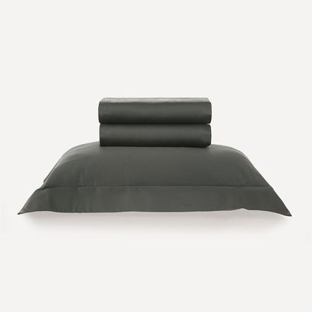 Jogo de Cama Solteiro 300 Fios 100% Algodão Bossa Cinza Nanquim